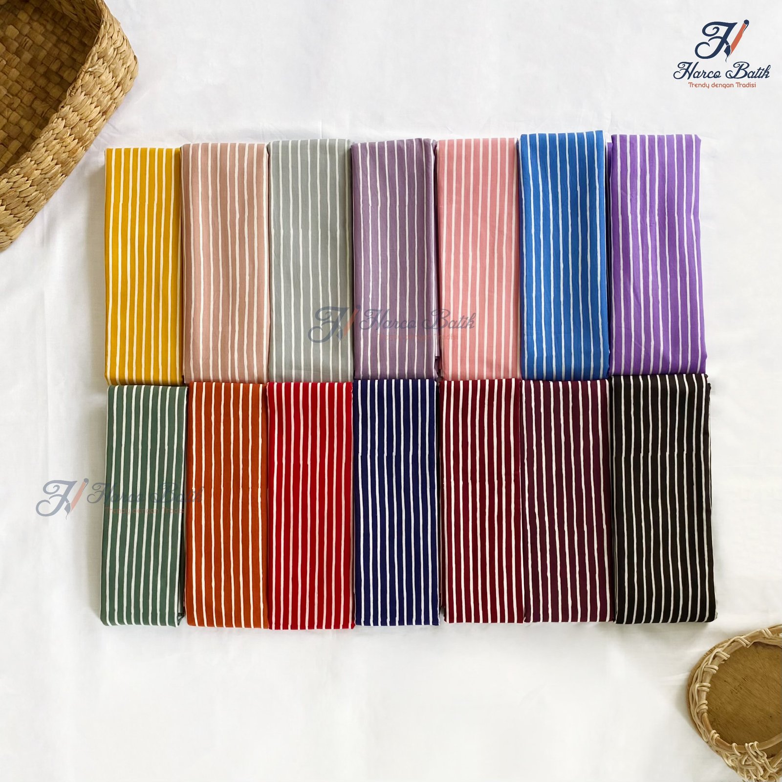 Batik Cap Kain Batik Cap Harco Motif Salur lurik
