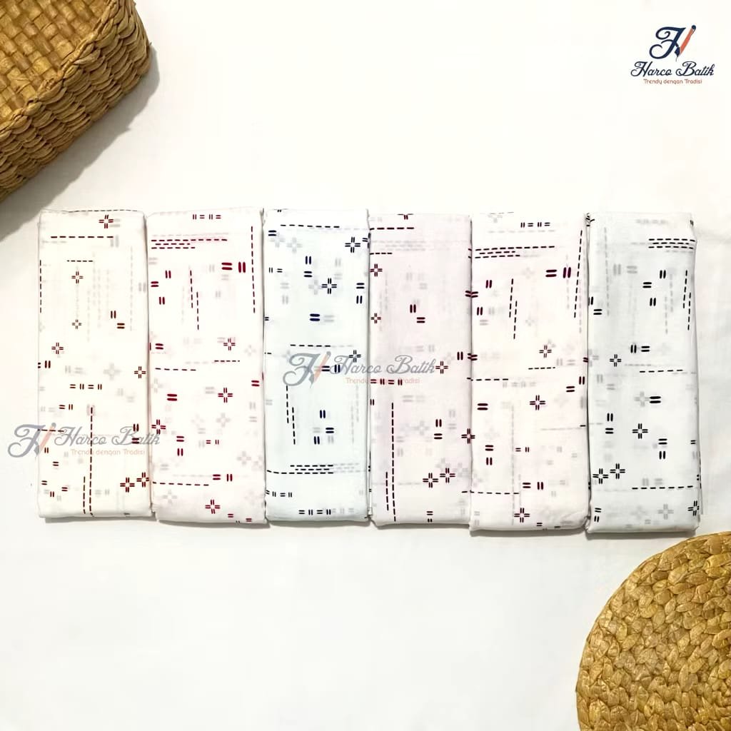 Batik print Kain batik print harco motif sashiko garis