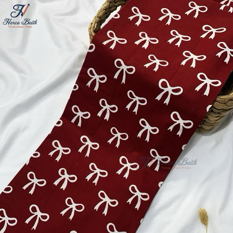 Batik Cap Kain batik cap harco motif pita besar atau ribbon